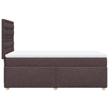 Box Spring Postel S Matrací Tmavě Hnědá 80X200 Cm Textil
