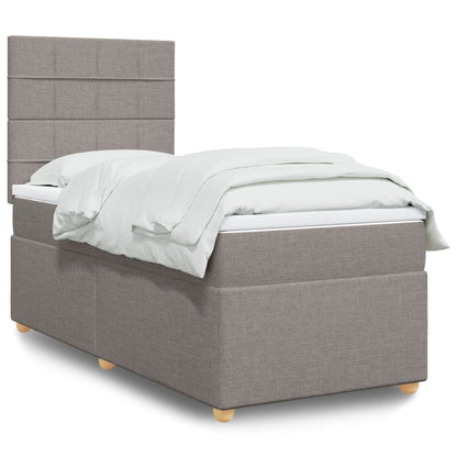Box Spring Postel S Matrací Textil Taupe