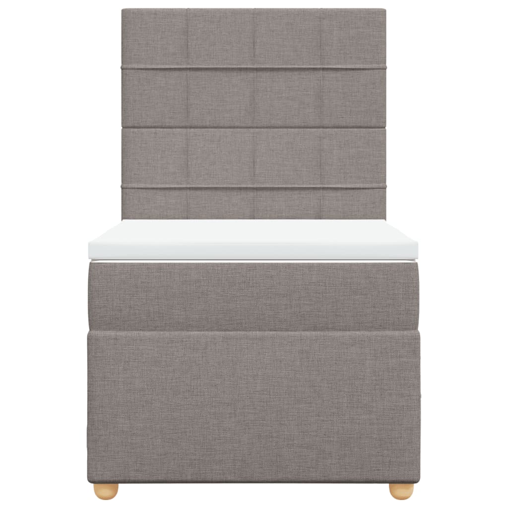 Box Spring Postel S Matrací Textil Taupe