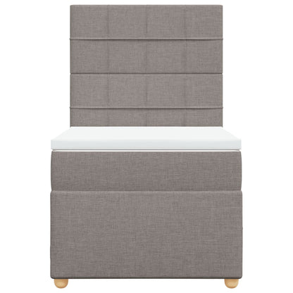 Box Spring Postel S Matrací Textil Taupe