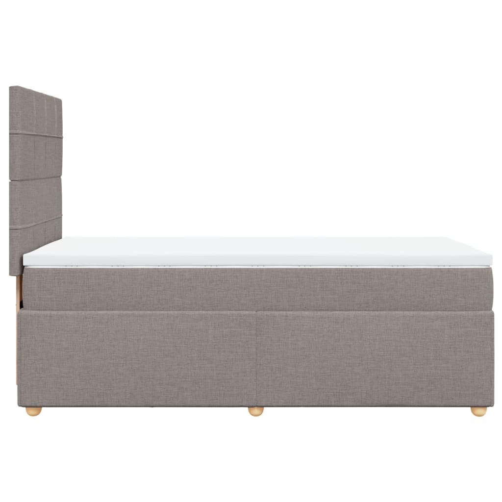 Box Spring Postel S Matrací Textil Taupe