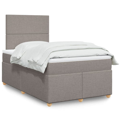 Box Spring Postel S Matrací Textil Taupe