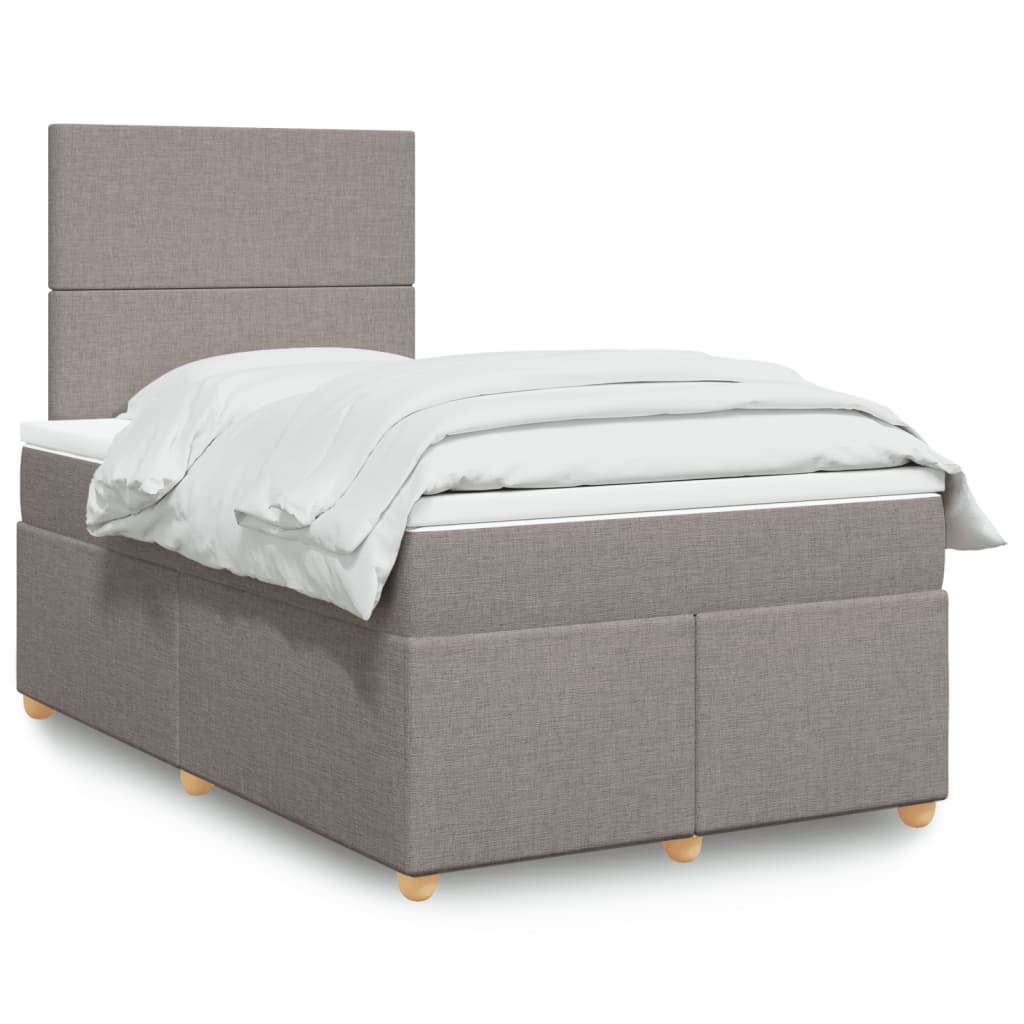 Box Spring Postel S Matrací Textil Taupe