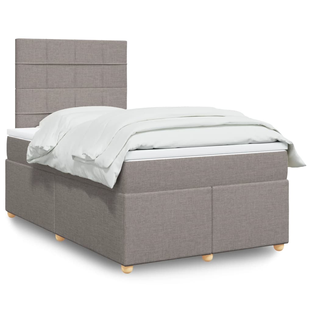 Box Spring Postel S Matrací Textil Taupe