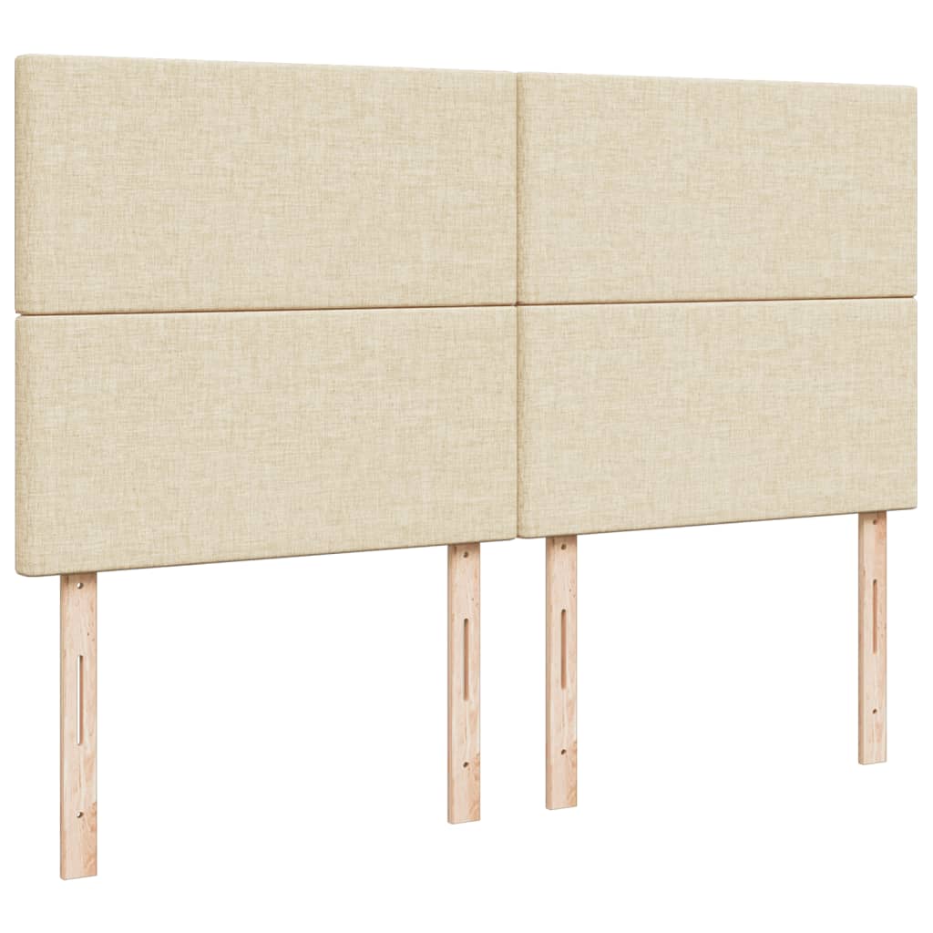 Box Spring Postel S Matrací Krémová 180X200 Cm Textil