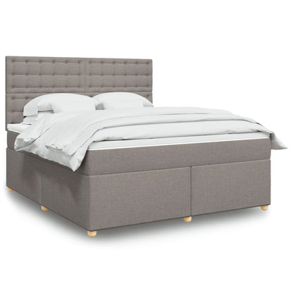 Box Spring Postel S Matrací Textil Taupe