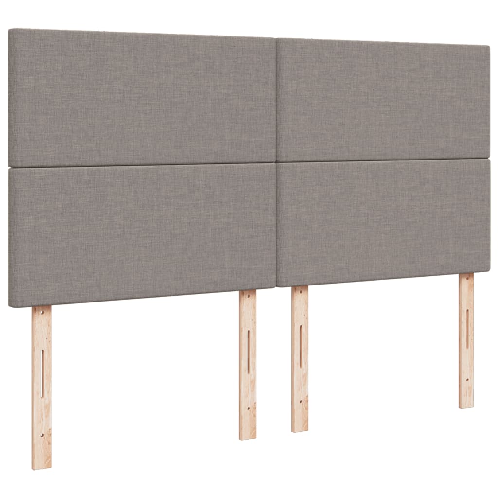 Box Spring Postel S Matrací Taupe 200X200 Cm Textil