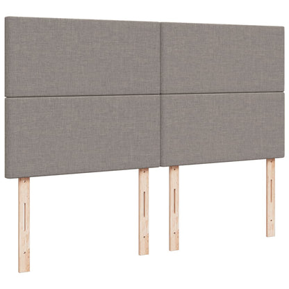 Box Spring Postel S Matrací Taupe 200X200 Cm Textil