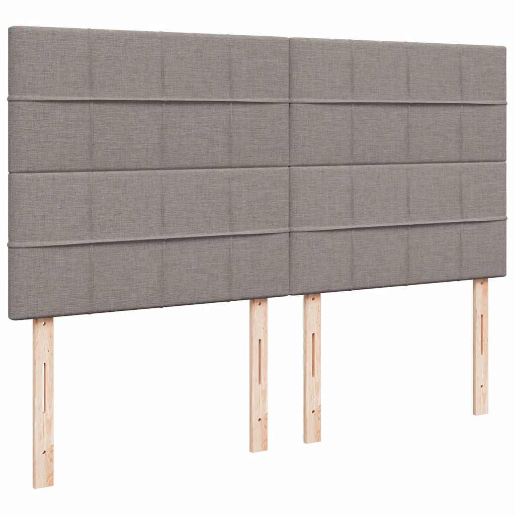 Box Spring Postel S Matrací Taupe 200X200 Cm Textil