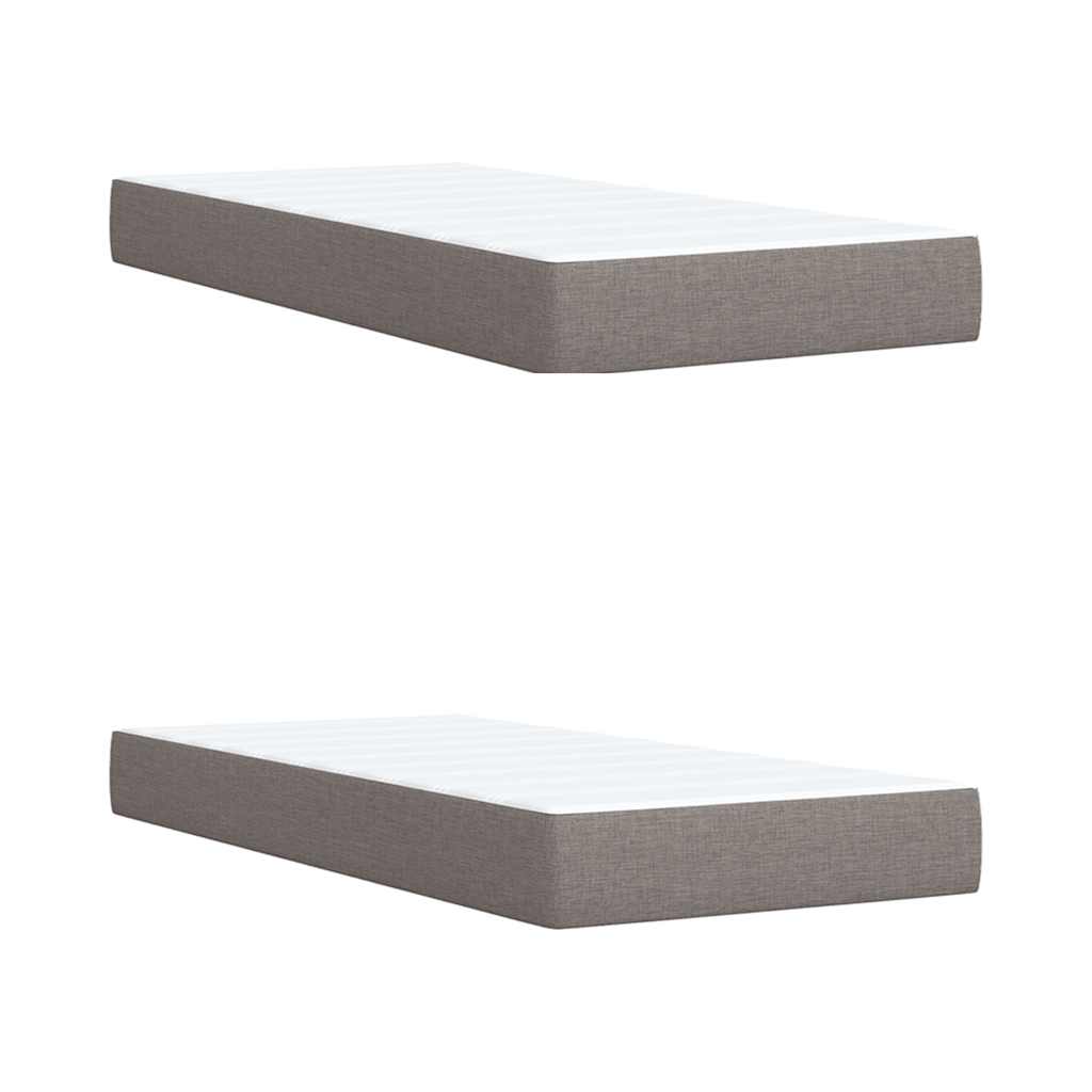Box Spring Postel S Matrací Taupe 200X200 Cm Textil