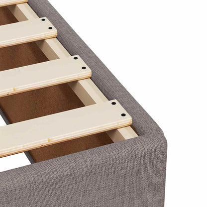 Box Spring Postel S Matrací Taupe 200X200 Cm Textil