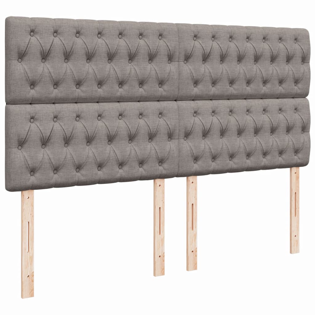 Box Spring Postel S Matrací Taupe 200X200 Cm Textil