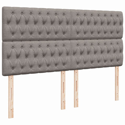 Box Spring Postel S Matrací Taupe 200X200 Cm Textil