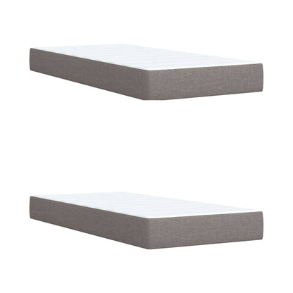 Box Spring Postel S Matrací Taupe 200X200 Cm Textil