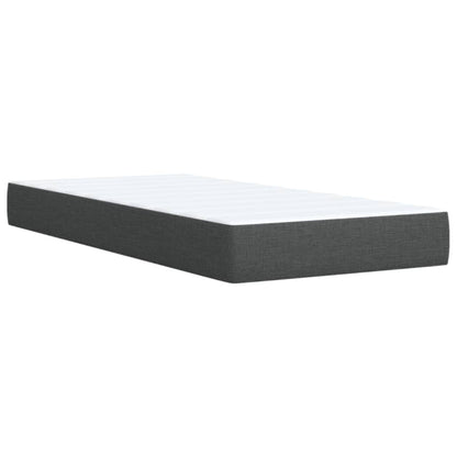 Box Spring Postel S Matrací Tmavě Šedá 90X190 Cm Textil
