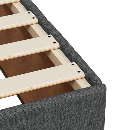 Box Spring Postel S Matrací Tmavě Šedá 90X190 Cm Textil