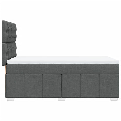 Box Spring Postel S Matrací Tmavě Šedá 90X190 Cm Textil