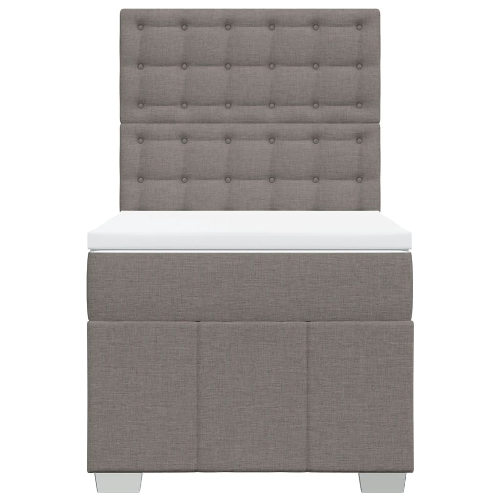 Box Spring Postel S Matrací Textil Taupe