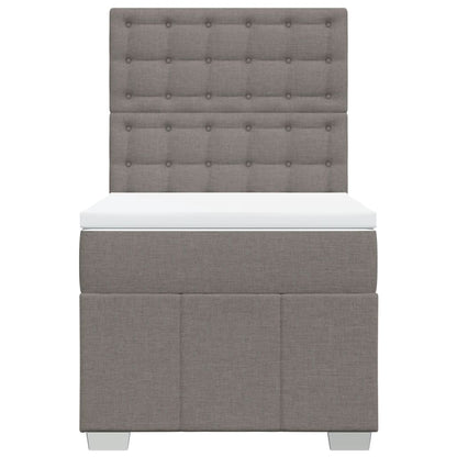 Box Spring Postel S Matrací Textil Taupe