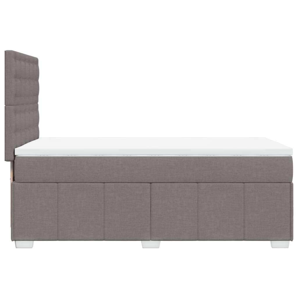 Box Spring Postel S Matrací Textil Taupe