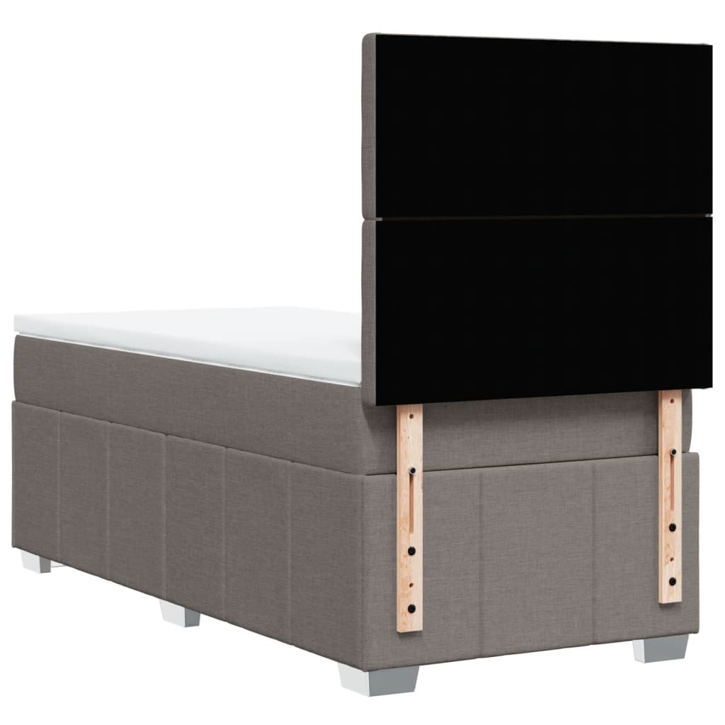Box Spring Postel S Matrací Textil Taupe