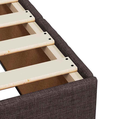 Box Spring Postel S Matrací Tmavě Hnědá 90X200 Cm Textil