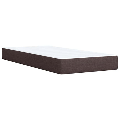 Box Spring Postel S Matrací Tmavě Hnědá 90X200 Cm Textil