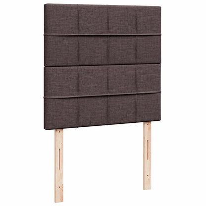 Box Spring Postel S Matrací Tmavě Hnědá 100 X 200 Cm Textil