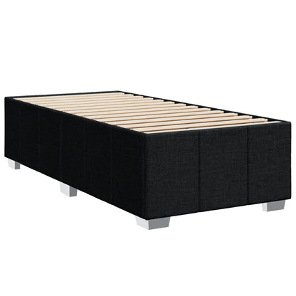 Box Spring Postel S Matrací Černá Textil Černá