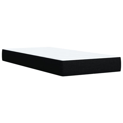 Box Spring Postel S Matrací Černá Textil Černá