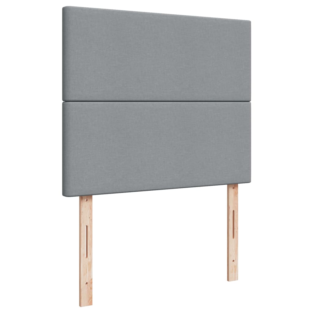 Box Spring Postel S Matrací Textil Světle Šedá