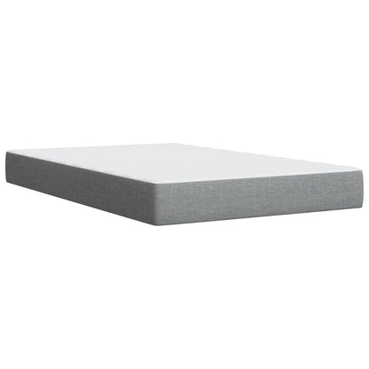 Box Spring Postel S Matrací Textil Světle Šedá