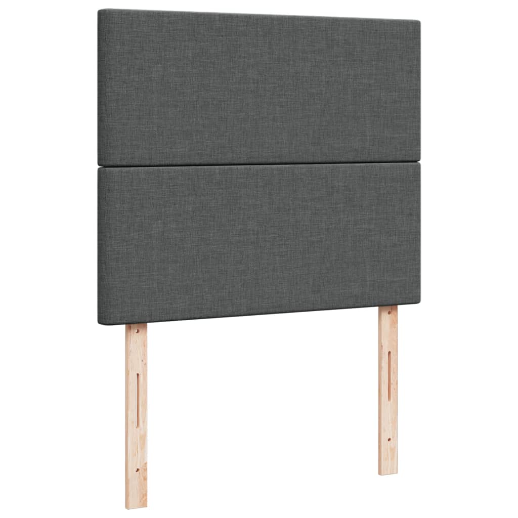Box Spring Postel S Matrací Tmavě Šedá 120X190 Cm Textil
