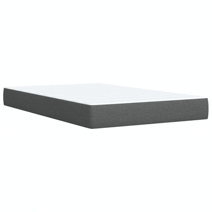 Box Spring Postel S Matrací Tmavě Šedá 120X190 Cm Textil