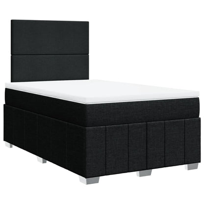 Box Spring Postel S Matrací Černá 120X190 Cm Textil