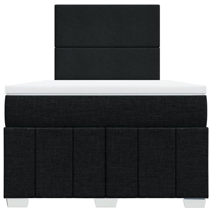 Box Spring Postel S Matrací Černá 120X190 Cm Textil