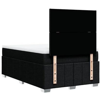 Box Spring Postel S Matrací Černá 120X190 Cm Textil