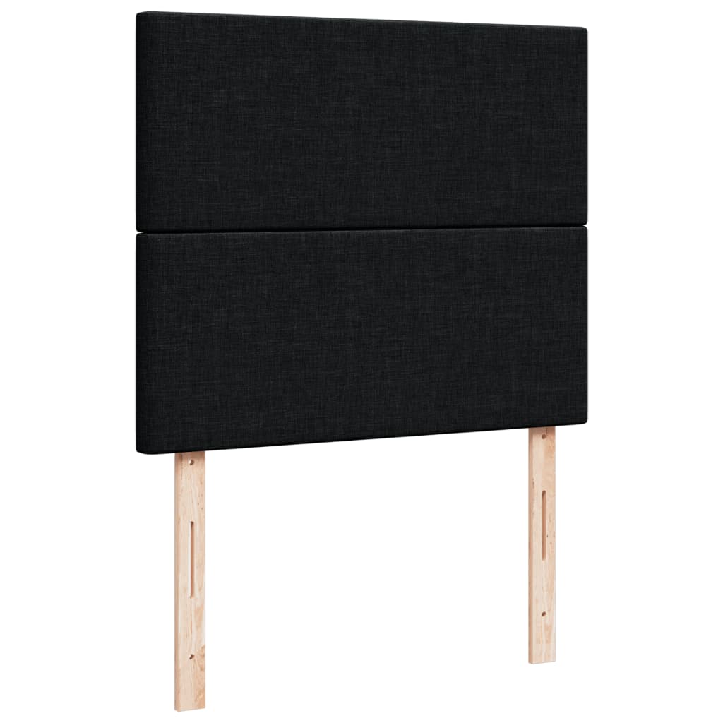 Box Spring Postel S Matrací Černá 120X190 Cm Textil