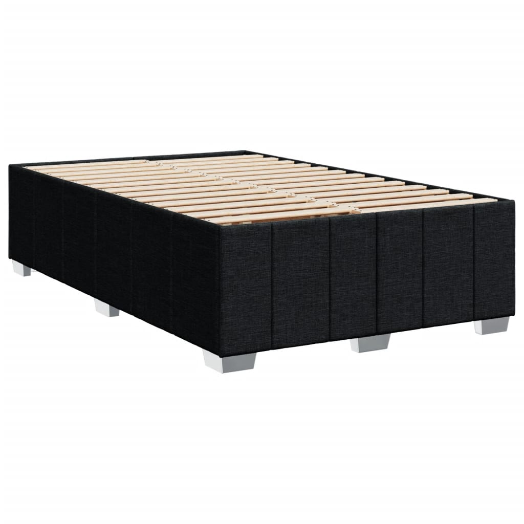Box Spring Postel S Matrací Černá 120X190 Cm Textil