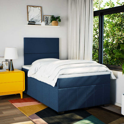 Box Spring Postel S Matrací Černá 120X190 Cm Textil
