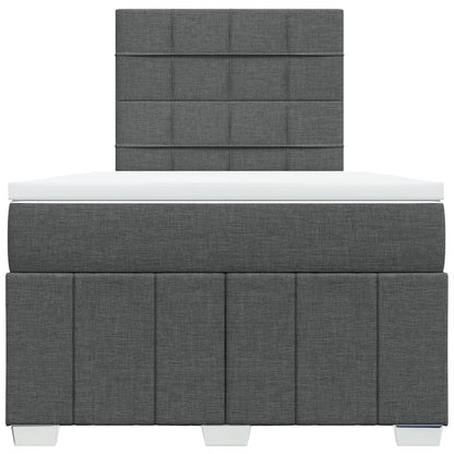 Box Spring Postel S Matrací Tmavě Šedá 120X190 Cm Textil