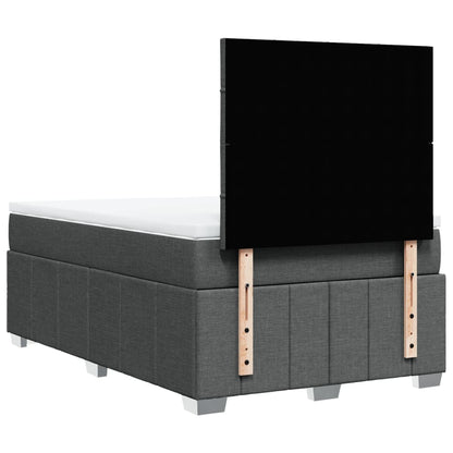 Box Spring Postel S Matrací Tmavě Šedá 120X190 Cm Textil