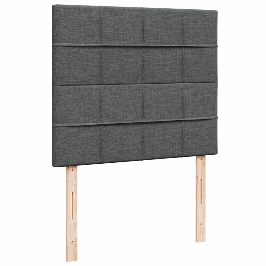 Box Spring Postel S Matrací Tmavě Šedá 120X190 Cm Textil