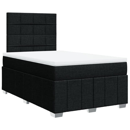 Box Spring Postel S Matrací Černá 120X190 Cm Textil