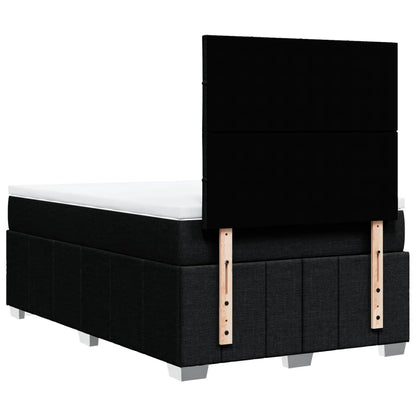 Box Spring Postel S Matrací Černá 120X190 Cm Textil