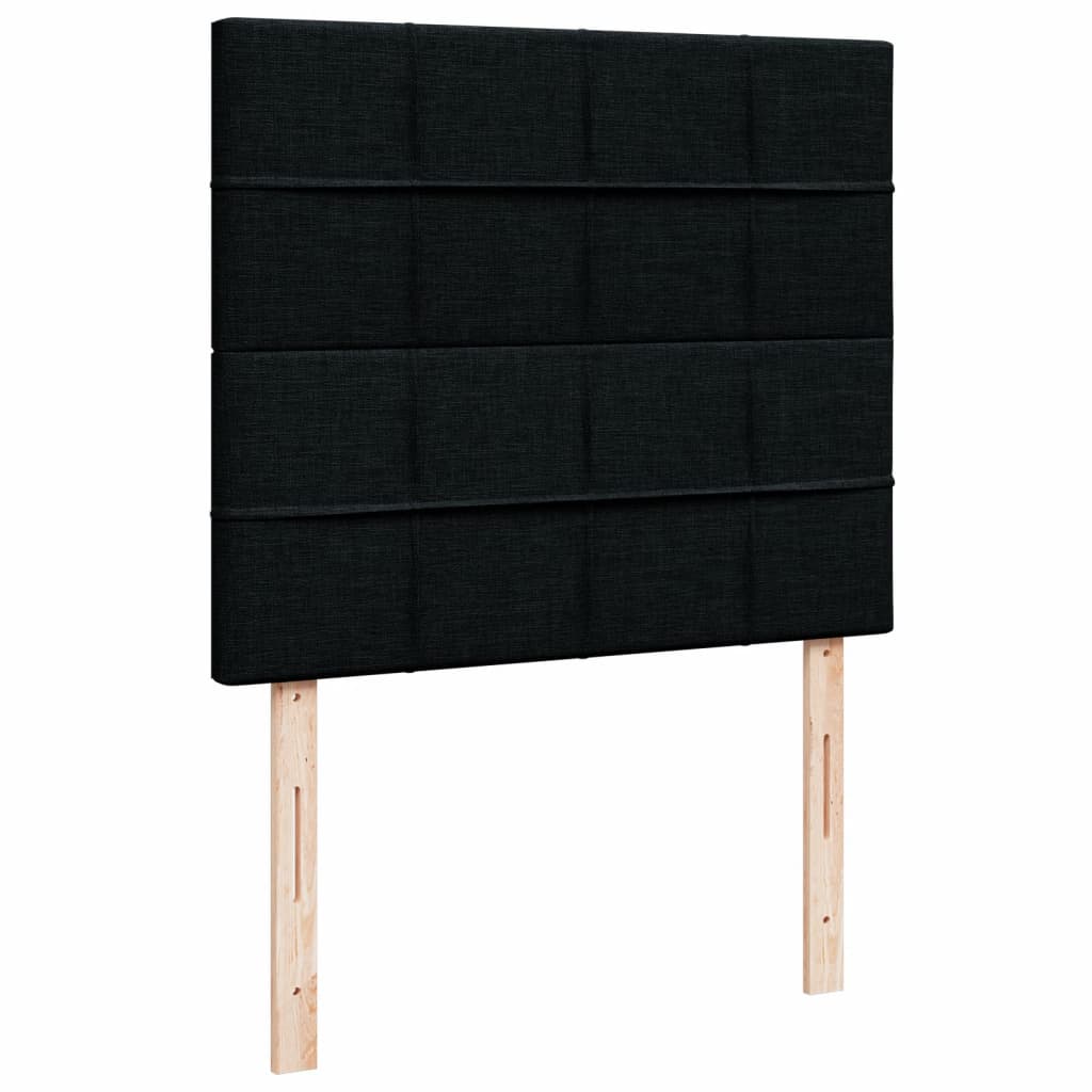 Box Spring Postel S Matrací Černá 120X190 Cm Textil