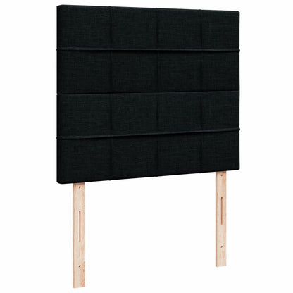 Box Spring Postel S Matrací Černá 120X190 Cm Textil