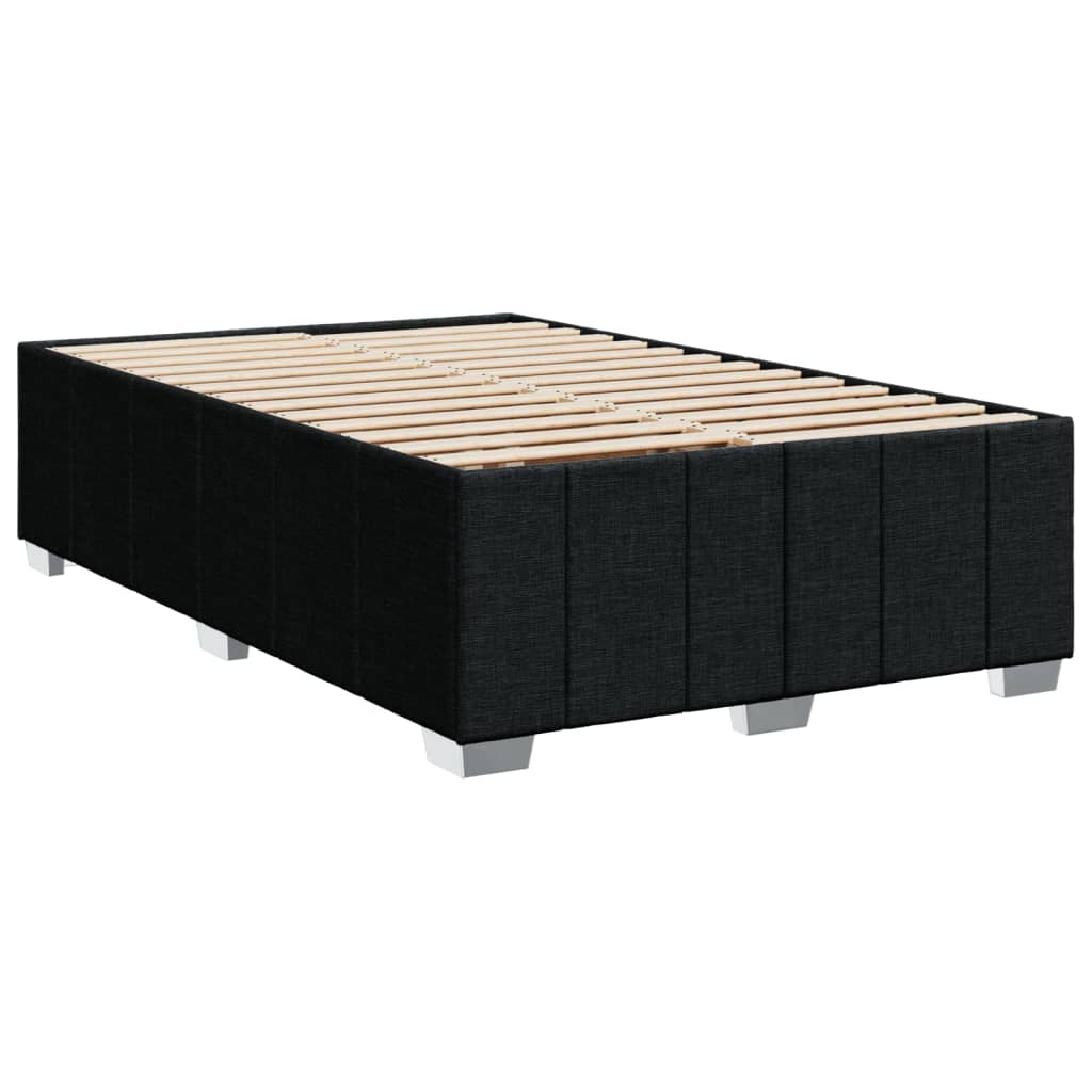 Box Spring Postel S Matrací Černá 120X190 Cm Textil