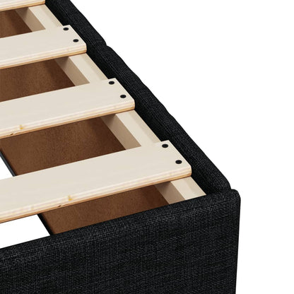 Box Spring Postel S Matrací Černá 120X190 Cm Textil
