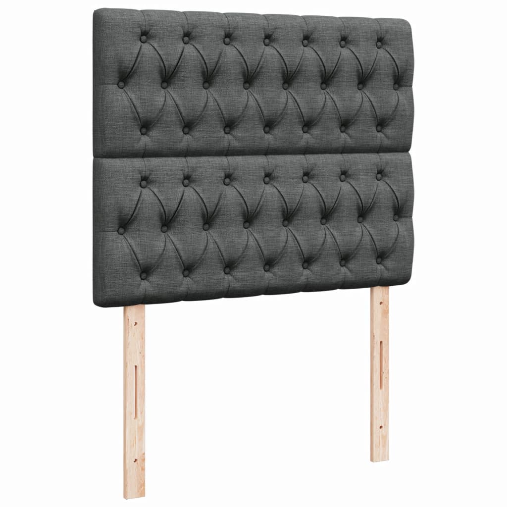 Box Spring Postel S Matrací Tmavě Šedá 120X190 Cm Textil